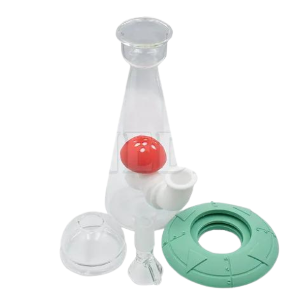 BONG SILICONA Y CRISTAL OVNI