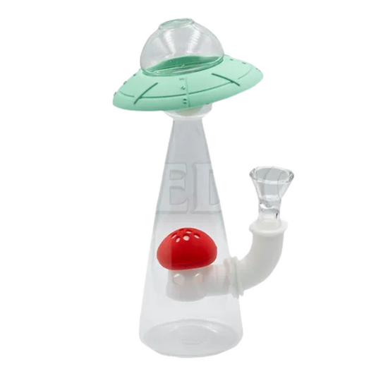 BONG SILICONA Y CRISTAL OVNI